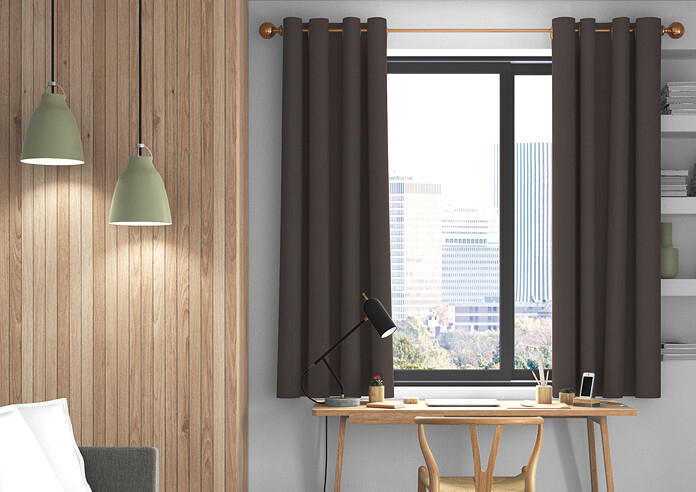 Faux Suede, Dark Chocolate - Made to Measure Curtains - Image 3